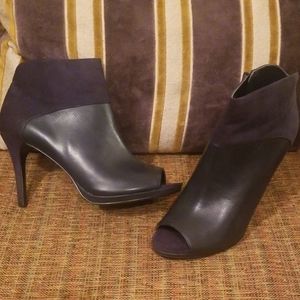 Open Toe Navy Blue Nine West Bootie